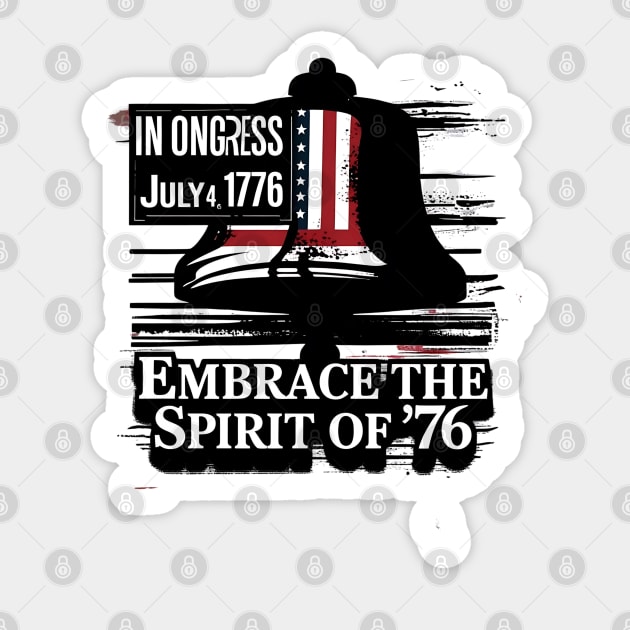 Embrace the spirit of July 4, 1776: America's historic Independence Day. Sticker by stitchloom